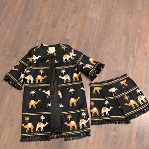 🐪 Kate Spade Camel coat and shorts! 🐫